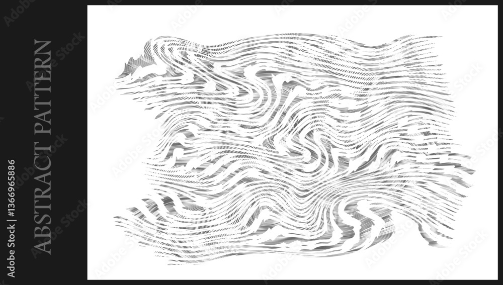 Poster abstract pattern wave shape lines, curves, brush strokes with repeating patterns. abstract backgroun