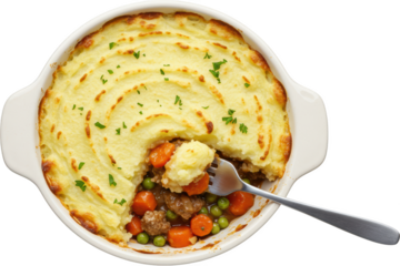 Delicious Shepherd s Pie with Creamy Mashed Potato Topping Close Up View