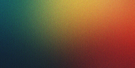 Obraz premium Texture effect in Red Yellow Teal tones with gradient, grainy, minimal style