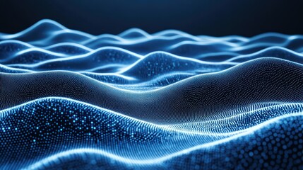 Obraz premium Abstract Digital Waves Landscape