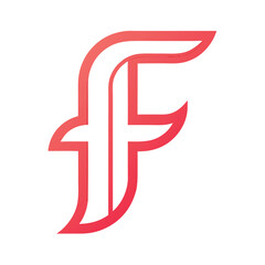 Minimalis Modern F Letter Vector Logo Design Template Use Any Purpose