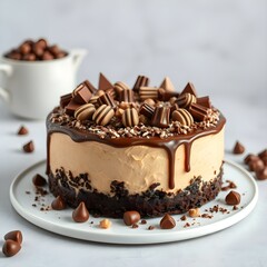 pastel lleno de chocolate
