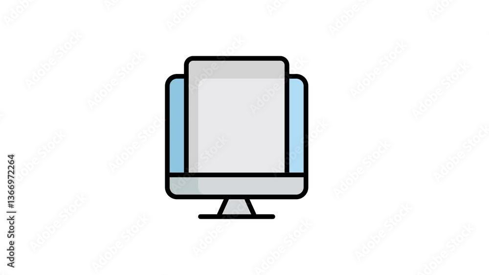 Poster digital marketing animated icon. animated icon related to business. suitable for user interface, pro