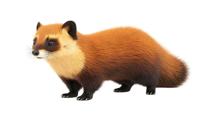 Fototapeta premium Adorable Red Panda Animal Wildlife Furry Creature Isolated on White Background