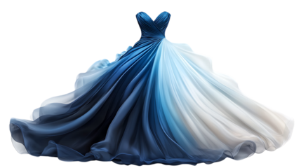Elegant Luxury Wedding or Party Gown Modern Glamour PNG