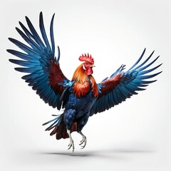Fototapeta premium Majestic Rooster in Flight