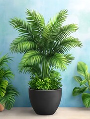 Obraz premium Tropical Plant Potted Room Scene