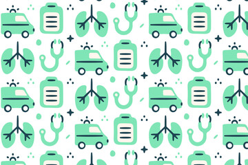 Hand Drawn Medical and Healthcare Pattern Design
