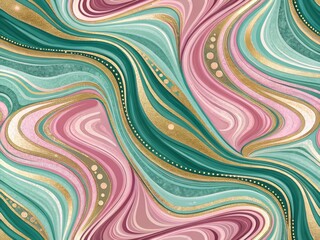 Seamless Abstract Wave Design Art Studio Digital Artwork Modern Aesthetic Vibrant Colors