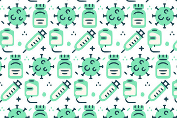 Hand Drawn Medical and Healthcare Pattern Design