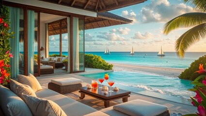 Modern Elegance: Ocean Front Property with Private Beach Oasis Step into a serene retreat where innovative design meets oceanfront bliss
