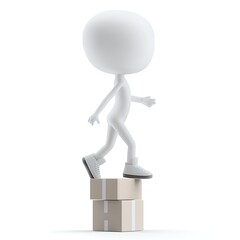 3D figure balancing boxes