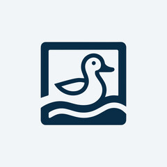 Square duck logo