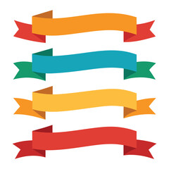 set of colorful ribbons