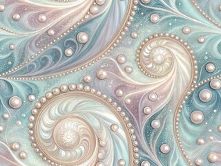 Seamless Swirling Patterns Ethereal Abstract Art in a Fluid Top-Down Perspective