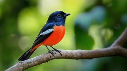 A Vibrant Colored Bird Perched Gracefully on a Branch