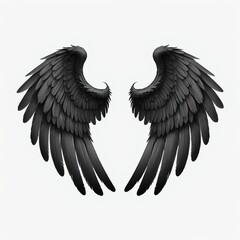 Obraz premium Black Angel Wings
