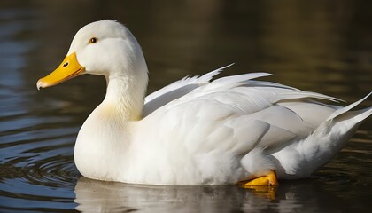 Fototapeta premium White Pekin Duck on Water
