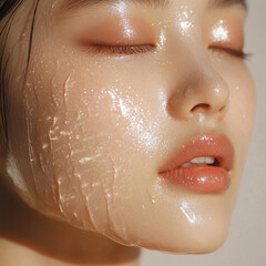 Fototapeta premium Medical aesthetic and beauty skincare images, Generative AI