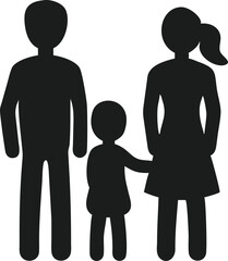 family silhouette icon on white background 