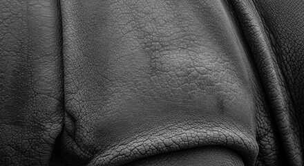 Close Up Rhino Skin Texture Detail Black and White
