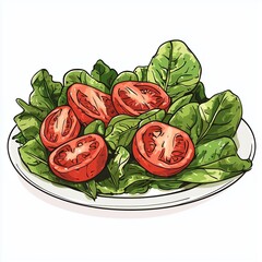 vegetables salad on a plate