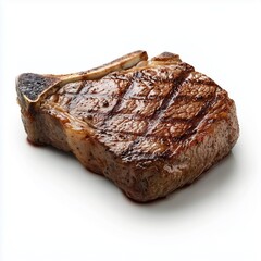 grilled steak on a white background