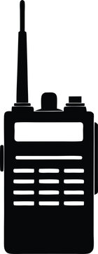 black walkie talkie silhouette clip art preview