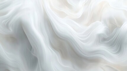 Obraz premium White Silk Fabric Flowing in the Wind