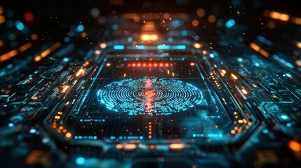 Futuristic Digital Interface: Abstract Technology Background