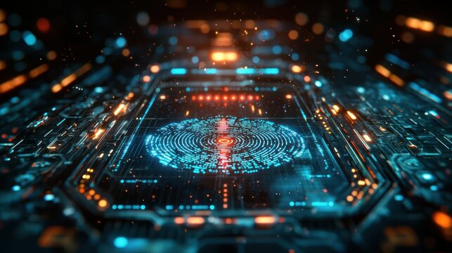 Futuristic Digital Interface: Abstract Technology Background