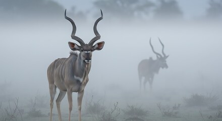 Majestic Kudu in Misty Dawn