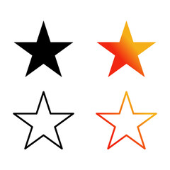 Fototapeta premium Star vector icon set