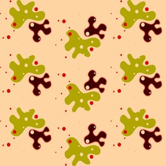 seamless pattern with colorful splashes