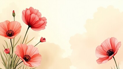 watercolor floral background