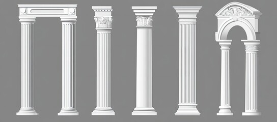 Naklejka premium Classical Architectural Columns and Archways