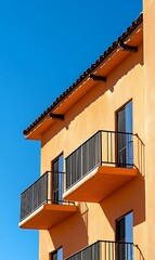 Fototapeta premium a group of buildings with balconies