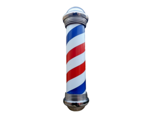 Classic barber pole stripes