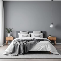 Modern Gray Bedroom Interior Design