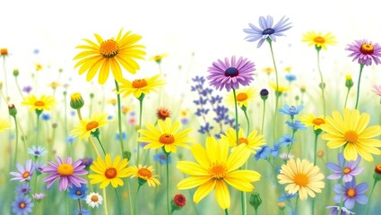 Watercolor floral background