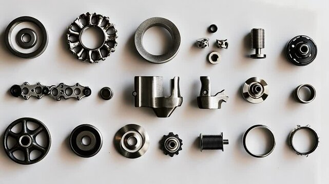 Precision Crafted Components, An Array of Machined Metal Parts