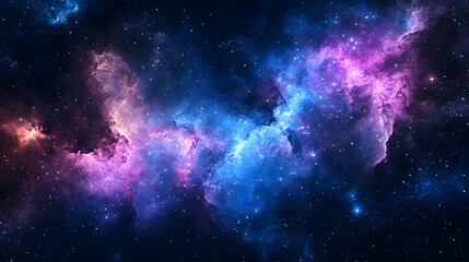 Fototapeta premium Galactic nebula exploration deep space digital art cosmic vista astronomical perspective