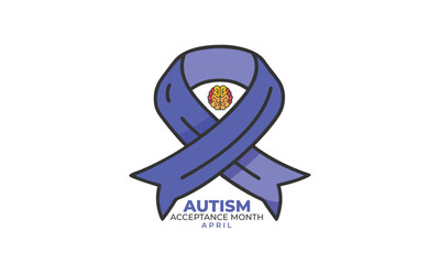 Autism Acceptance Month. background, banner, card, poster, template. Vector illustration.
