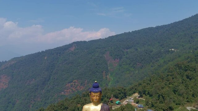 Rabong or Ravangla is a small town with an elevation of 8000 feet located, near Namchi City in the Namchi district of the Indian state of Sikkim. Namchi, Pelling and Gangtok. 4k Drone view.