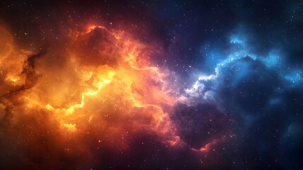 Fototapeta premium Celestial phenomenon stunning gas clouds in space universe digital art cosmic viewpoint