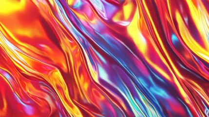 Obraz premium Vibrant iridescent fabric folds