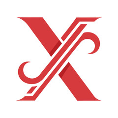 Minimalis Modern X Letter Vector Logo Design Template Use Any Purpose