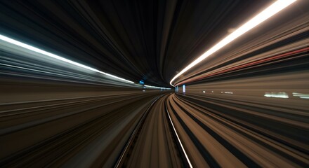 Obraz premium Abstract light trails creating dynamic patterns against a dark background, perfect for technology or innovation content.