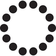 Dots in circle form. Design elements