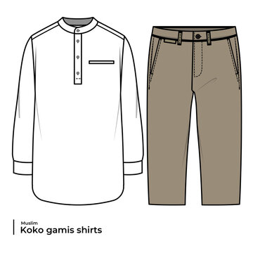 Muslim koko gamis shirt